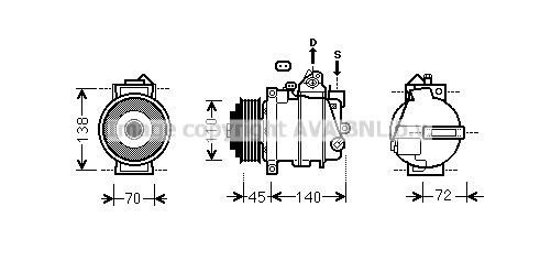 AVA QUALITY COOLING Компрессор, кондиционер MSAK568